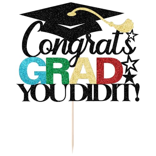 2026 Graduation Cake Topper - Congrats Grad Decorations