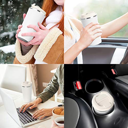 Smilatte 17oz Vacuum Insulated Coffee Travel Mug - Leak-Proof Stainless Steel