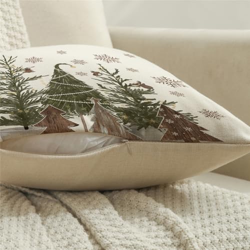 NIGHTWISH Christmas Pillow Covers Set of 4 - 18x18 Holiday Decor