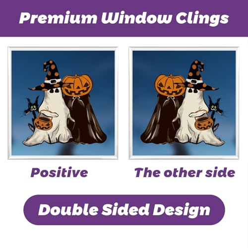 102Pcs Multicolor Halloween Window Clings - Ghosts & Pumpkins