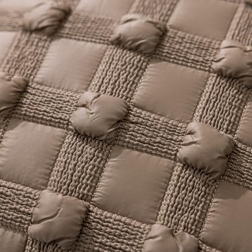 DWR 18x18 Throw Pillow Covers, 3D Sculpted Knot Grid with Velvet Back (Set of 2)