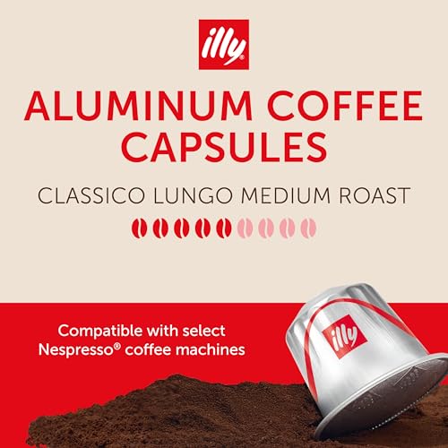 illy Espresso Capsules Classico Lungo Medium Roast - 10 Count Pack of 20