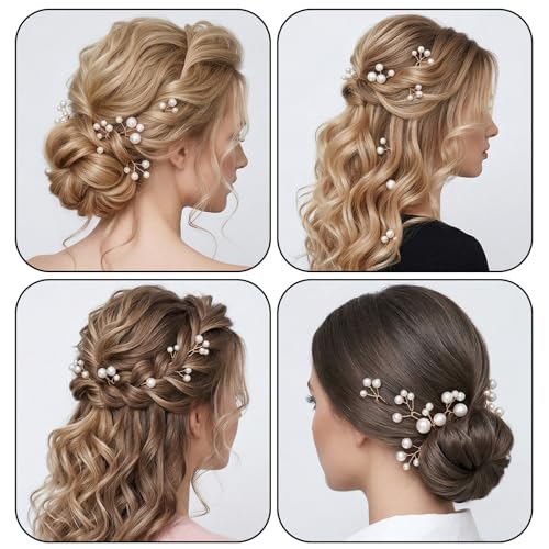 12 Pcs Pearl Wedding Hair Pins U Shape Bridal Hair Accessories