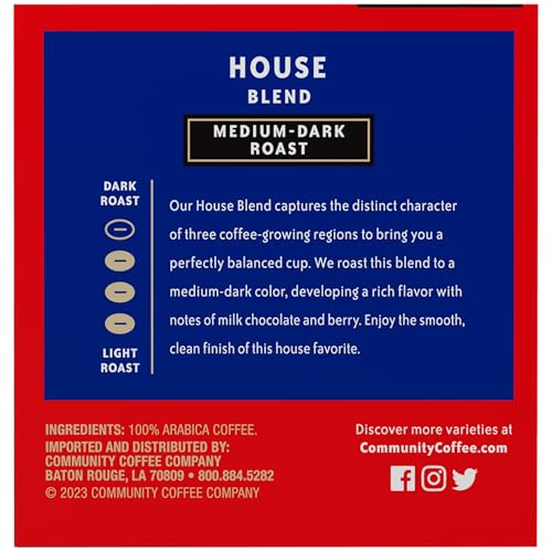 Community Coffee House Blend Medium-Dark Roast K-Cup Pods - 12 Count