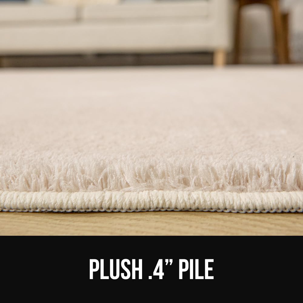 GORILLA GRIP Slip Resistant Soft Washable Stain Resistant Area Rug, 5x7, Plush Thick Carpet for Nursery, Bedroom, Living Room, Non-Shedding Floor Rugs, Kid and Pet Friendly, Baby Home Decor, Navy Blue