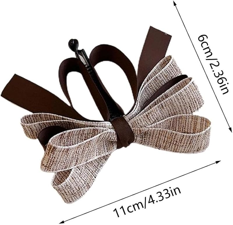 Pink Bow Banana Clip Vertical Ponytail Hair Claw Barrette for Women