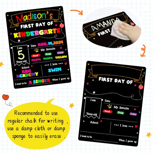 First & Last Day of School Chalkboard Sign - Double-Sided Photo Prop