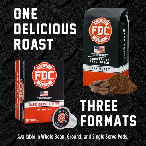 Fire Department Coffee Dark Roast K-Cup Pods - 12 Single Serve