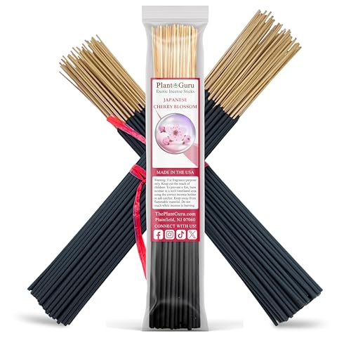 Plant Guru Japanese Cherry Blossom Incense Sticks, 11-Inch, 185g Bundle