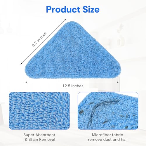 Sgizoku Microfiber Steam Mop Pads for Wagner & HomeRight - 4 Pack
