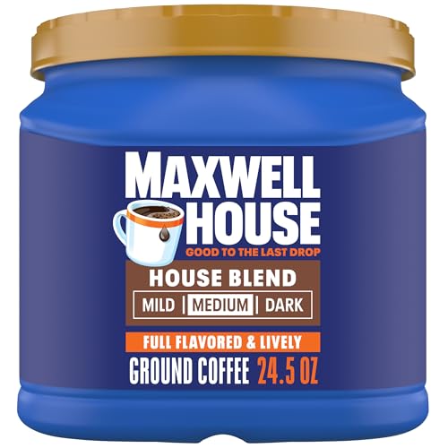Maxwell House Ground Coffee, House Blend Medium Roast, 24.5 oz Canister