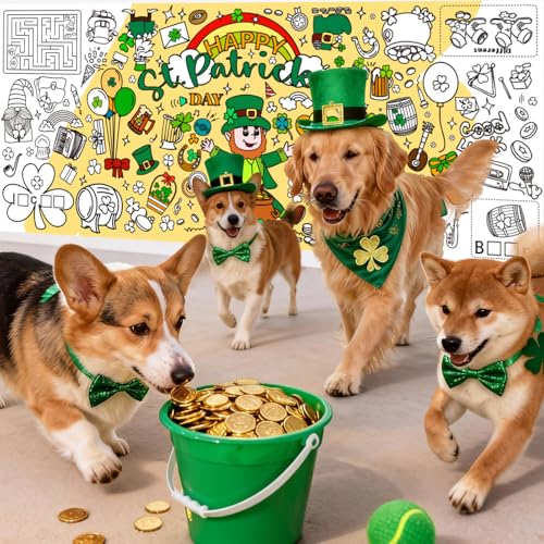 St. Patrick's Day Jumbo Coloring Poster 30"x72" - Fun Party Activity