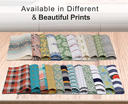 Cotton Placemat Set of 6 13x19 Inches Floral Tiles Reversible Table Mats
