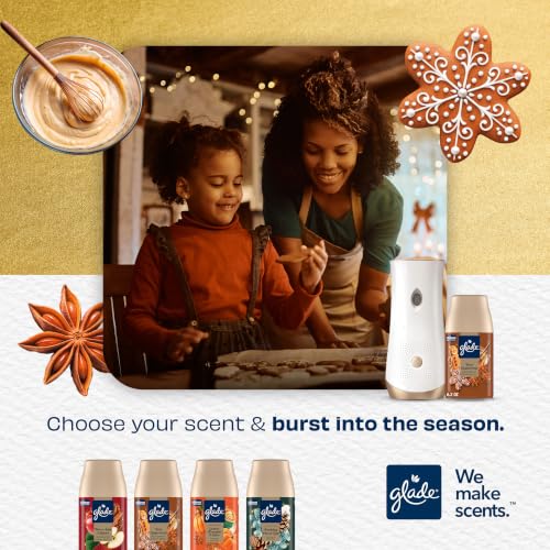 Glade Cozy Gingerbread Automatic Spray Refill 6.2 oz - Holiday Fragrance, 70 Days