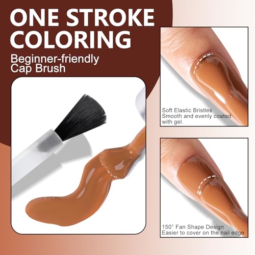 NXJ INFILILA Brown Gel Nail Polish 15ml Chocolate Soak Off UV LED