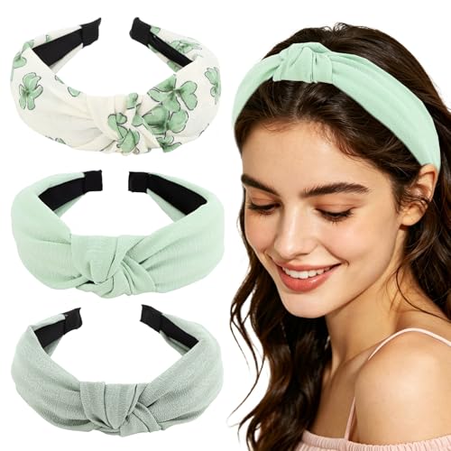 Casoty Knotted Headbands for Women 3-Piece Non-Slip Hair Bands Set
