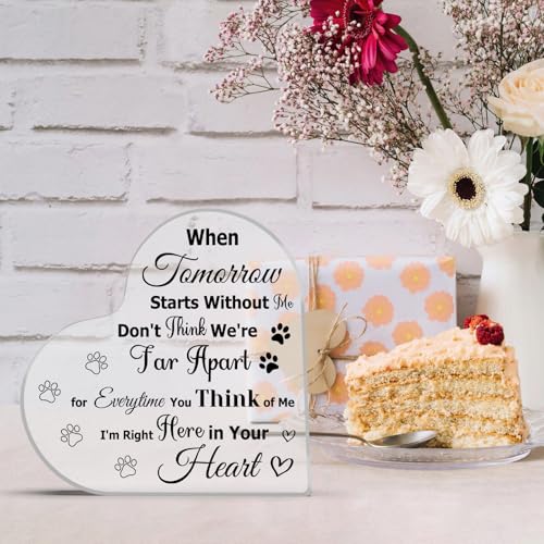 Pet Memorial Acrylic Sign for Dog & Cat Loss Sympathy Gift