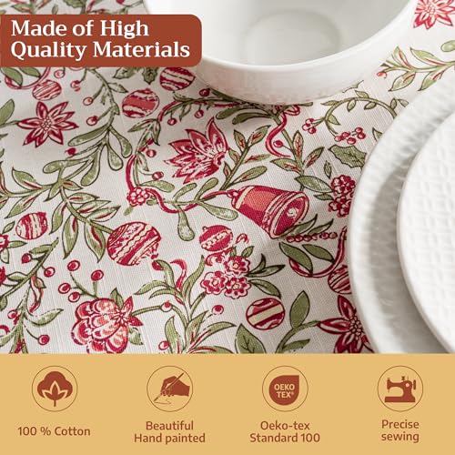 Maison d'Hermine Reveille Au Jardin Tablecloth 70x140 Inch Rectangular Cotton - Fall & Holiday Design