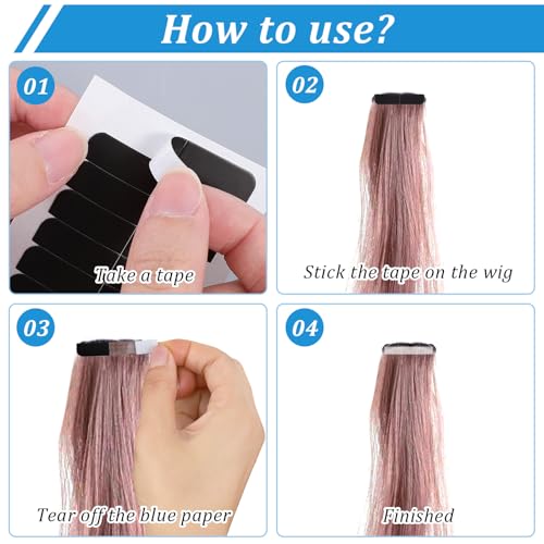 Molain 180 Pcs Hair Extension Tape Double Sided Replacement Adhesive