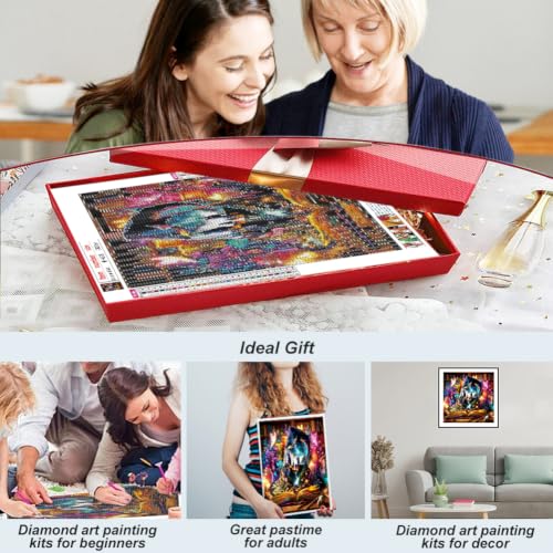 5D Diamond Art Painting Kit - Magic Hat Design, 12x12 Inch