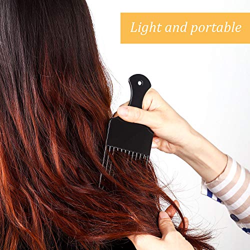 Yaomiao 6-Piece Plastic Afro Hair Combs, 6.5-Inch Styling Tool