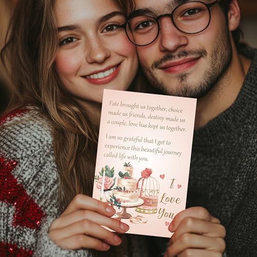 Vintage Anniversary Card for Husband & Wife - Heartfelt Message