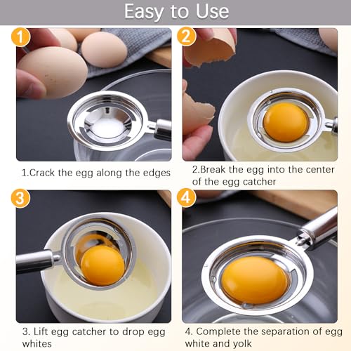 Stainless Steel Egg Separator for Yolk and White Separation