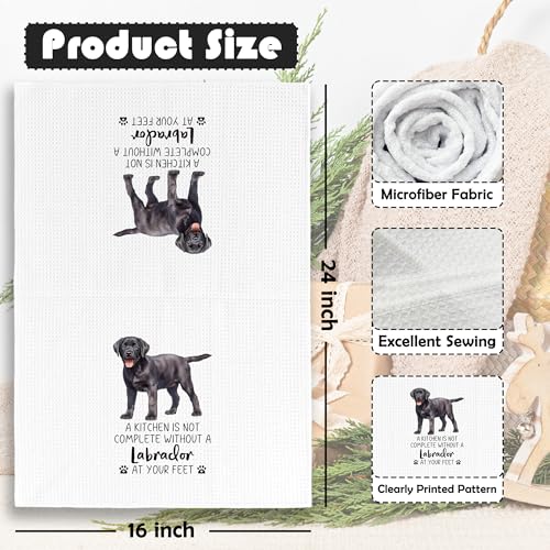 Labrador Kitchen Towels Set of 2 - Decorative Dish Towels 16x24