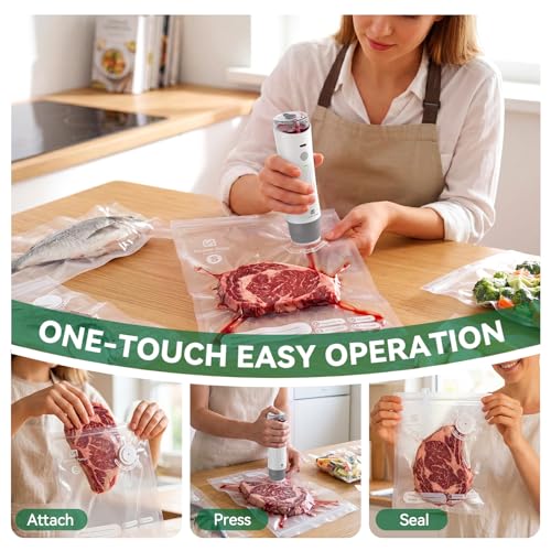 15-Pack Reusable Vacuum Seal Bags for Food Storage - L/M/S Sizes