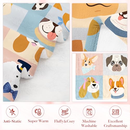 REETOOK French Bulldog Lattice2 Throw Blanket, Soft Flannel, 40x50 Inch