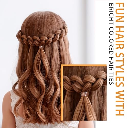 YGDZ 600 Pcs Mini Elastic Hair Bands - Neutral Colors Rubber Hair Ties