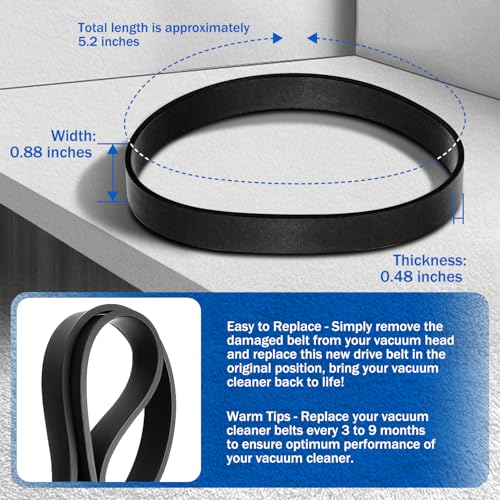 Replacement Vacuum Cleaner Belts #12675000002729 for Black & Decker, 2-Pack