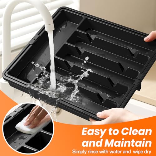RoomHacks Expandable Silverware Organizer, Adjustable Kitchen Drawer Tray