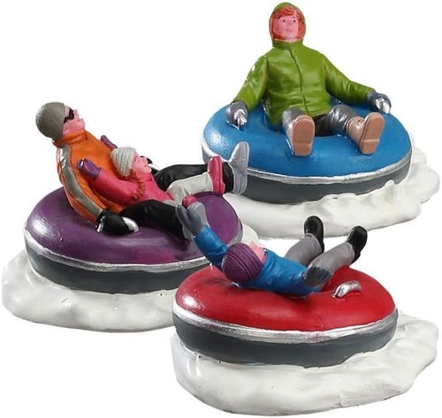 Lemax Village Collection - Tubing Family Figurines Set of 3 | Charming Holiday Decor