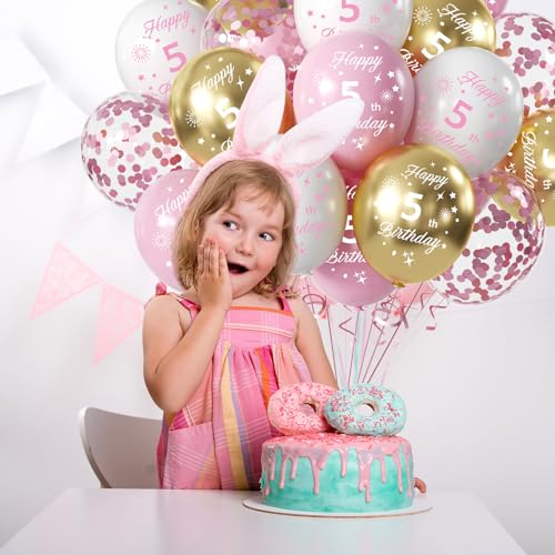 13th Birthday Balloons Kit - Pink & Gold Sweet 13 Party Decorations, 16pcs
