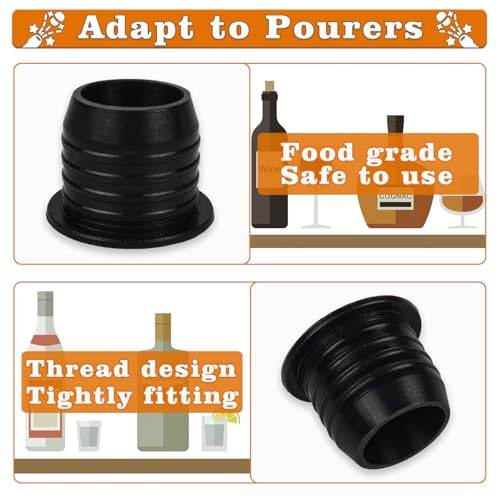 12 Pack Liquor Pour Spout Adapters for Large Neck Bottles