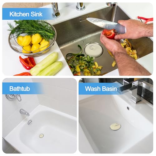 uxcell 2 Pcs Rubber Sink Plug for 1.5" to 2" Drain Seal with Hanging Ring