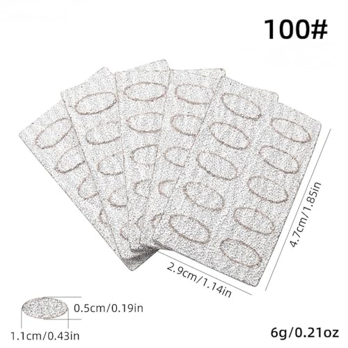 Yimart Double Head Cuticle Pusher with 100pcs Self-Adhesive Sandpaper