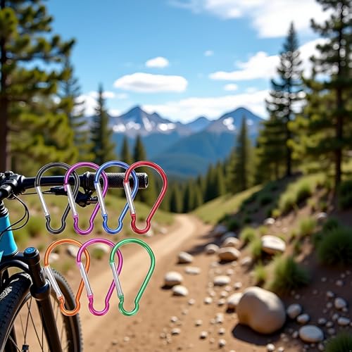 5 Pcs 4" Aluminum Carabiner Clip Big Spring Snap Key Chain Hook for Outdoor Carabeaner Keychain Clip Great for Outdoors Keychains Gear Organization Accessory