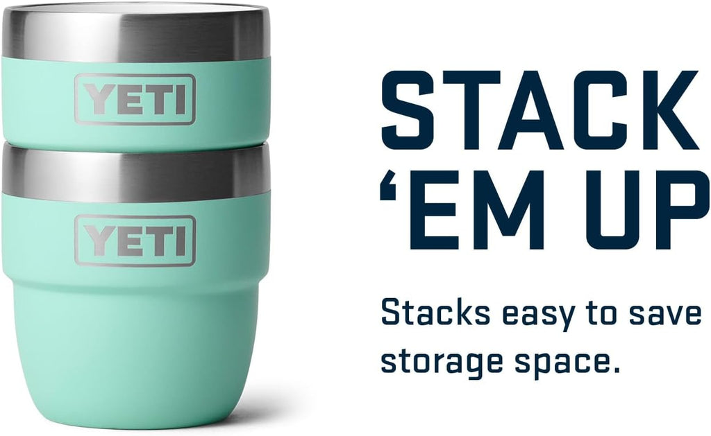 YETI Rambler 4 oz Stackable Espresso Cups - Stainless Steel, Vacuum Insulated, 2 Pack