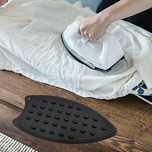 Yuntop Silicone Iron Rest Pads - 2 Pack Black Heat Resistant Mats