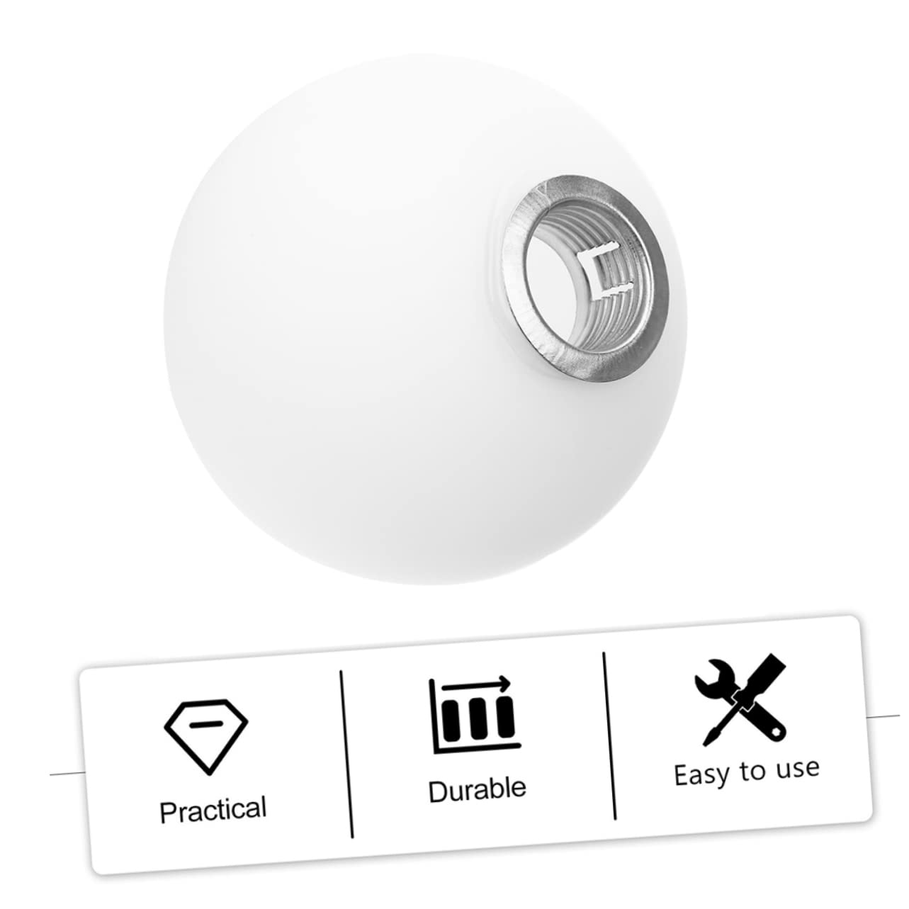 ARTIBETTER Glass Lamp Shade Replacement 4.72 Inch Spherical Globe Lampshade for Ceiling Fixture Chandelier Frosted White Ball Lampshade Cover for Living Room Bedroom Dining Bar