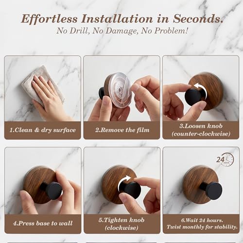 LEBUWOQ Suction Cup Hooks - Waterproof Heavy-Duty Adhesive Wall Hooks for Bathroom & Kitchen