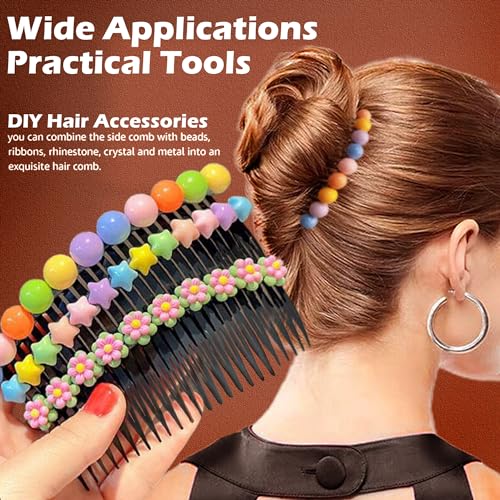 SKYPIA French Side Hair Combs Set - Secure Grip Styling Tools for Updos (5-Pack)