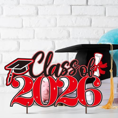 Class of 2026 Graduation Signs - 7 Pcs Wooden Decor Set