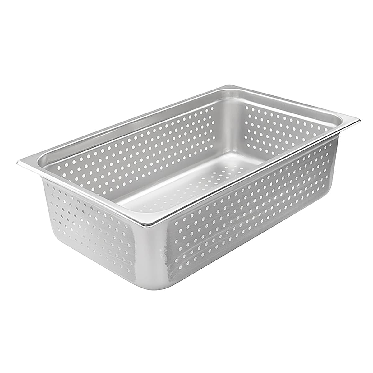 Winco Full Size 6" Deep Metal Food Pan/Steam Table Pan, Perforated, 22 Gauge