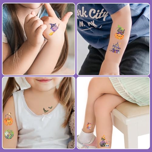 Leesgel Glitter Halloween Temporary Tattoos 15-Piece Party Favors
