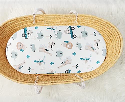 Tontukatu Bassinet Sheet Set - 2 Pack Jersey Knit Fitted Sheets