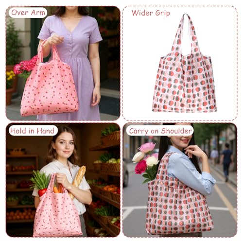 YBEATY 2 Pcs Extra Large Foldable Reusable Shopping Bags, Waterproof Totes