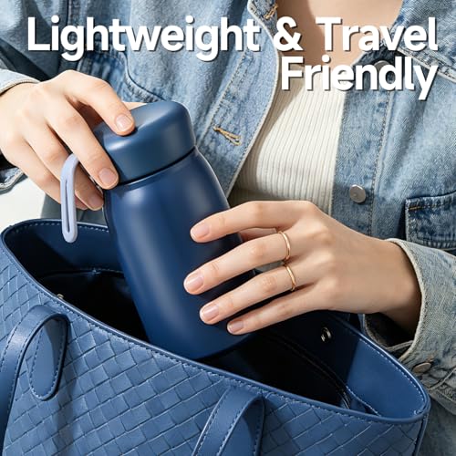 LATIVEN 11oz Mini Insulated Water Bottle - Soft Pink Pocket Travel Mug